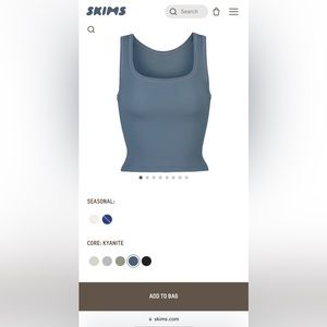 SKIMS COTTON RIB TANK - color: Kyanite